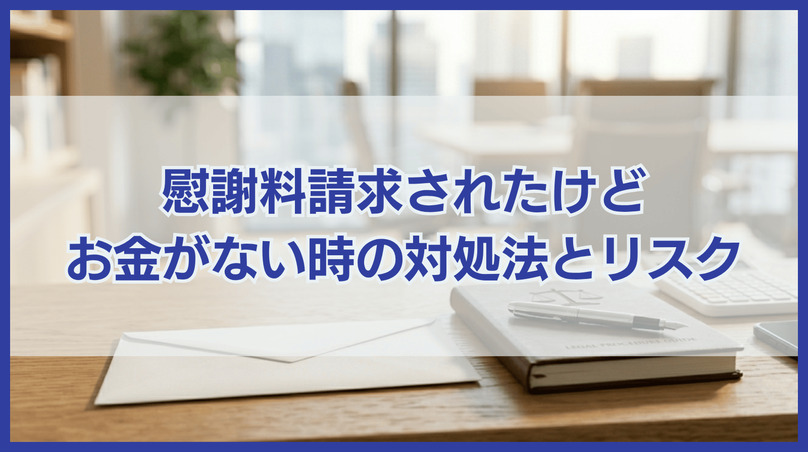 慰謝料請求されたけどお金がない場合の対処法や無視した場合のリスク