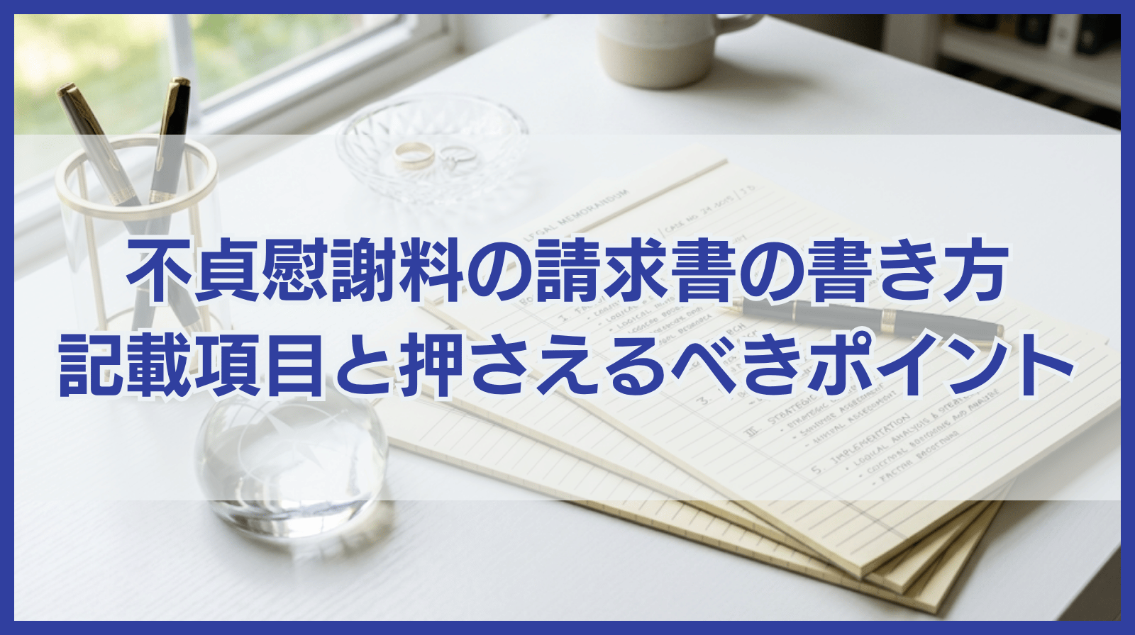 不貞慰謝料の請求書の書き方｜記載すべき項目と押さえるべきポイント