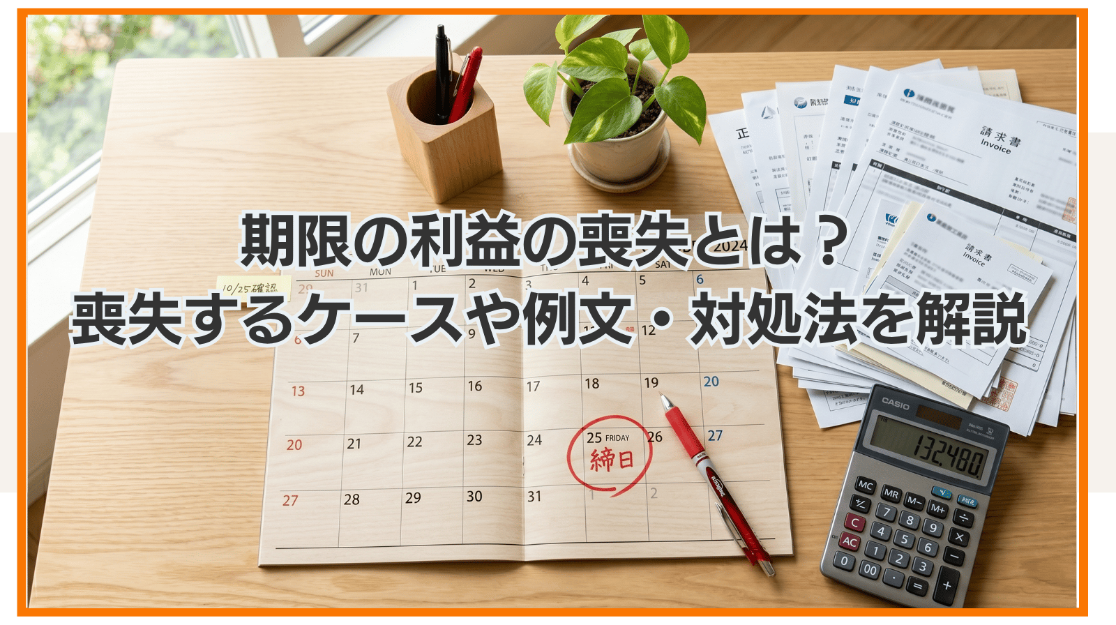 期限の利益の喪失とは？喪失するケースや例文・対処法を解説