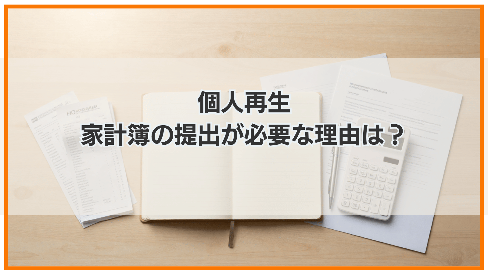 個人再生で家計簿の提出が必要な理由は？書き方や注意点も解説！