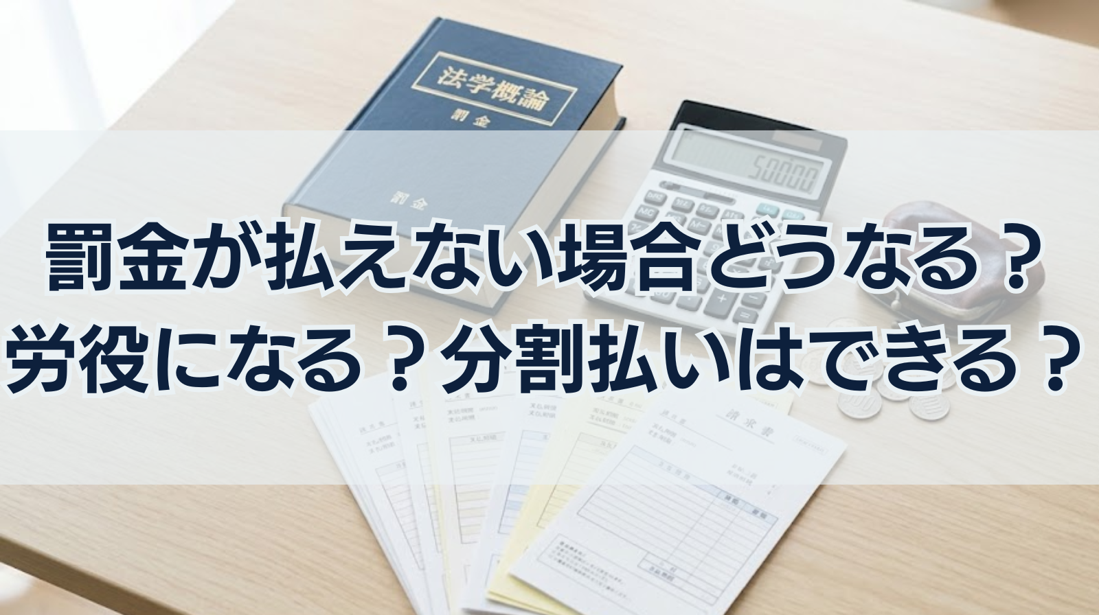 罰金が払えない場合どうなる？労役になる？分割払いはできる？