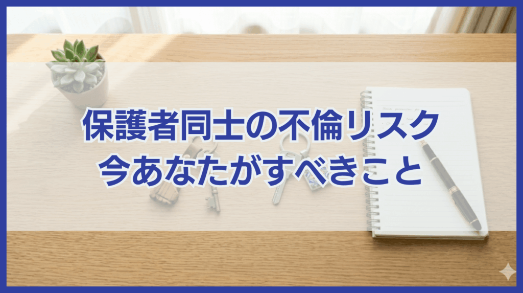保護者同士の不倫に潜むリスクと不倫をしているあなたがすべきこと
