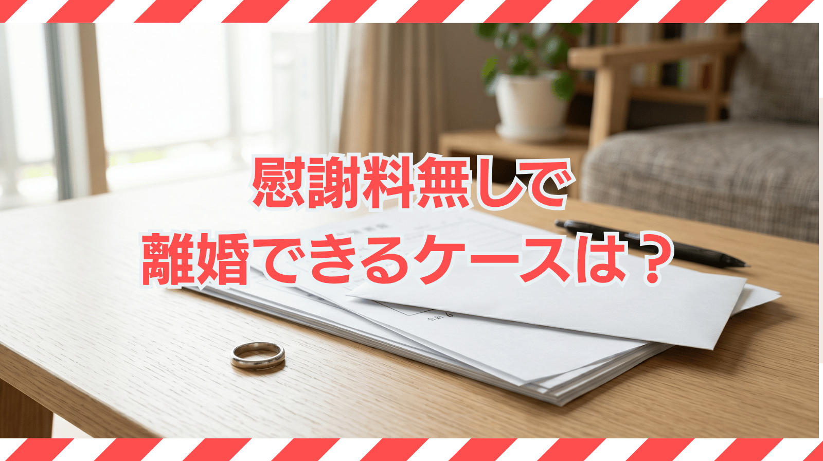 慰謝料無しで離婚できるケースは？メリットや注意点を解説
