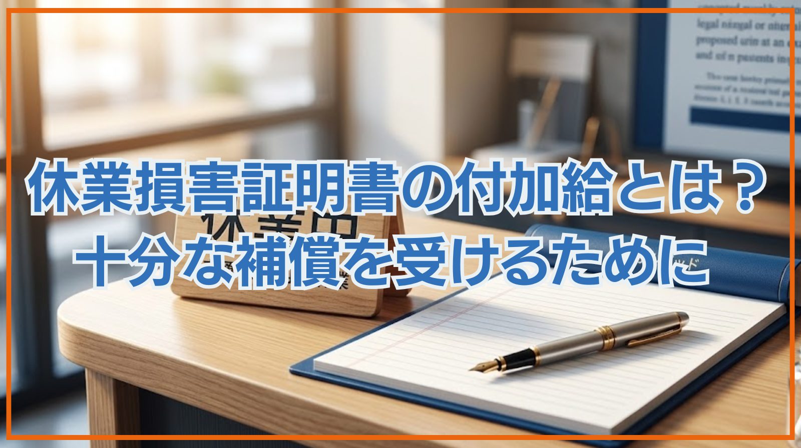 休業損害証明書の付加給とは？十分な補償を受けるためのポイント