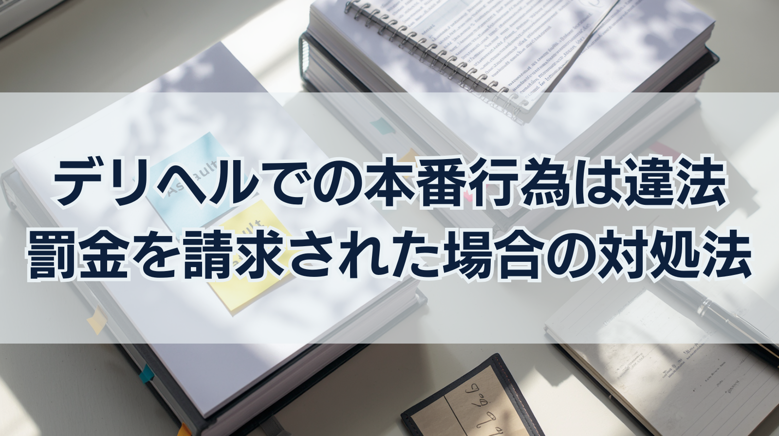 デリヘルでの本番行為は違法！罰金を請求された場合の対処法