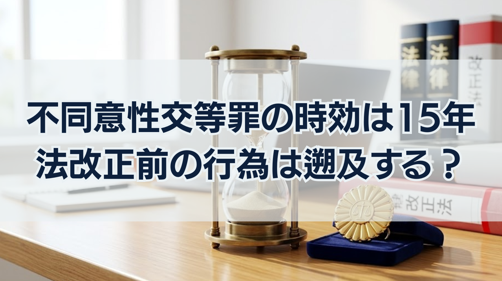 不同意性交等罪の時効は15年｜法改正前の行為は遡及する？
