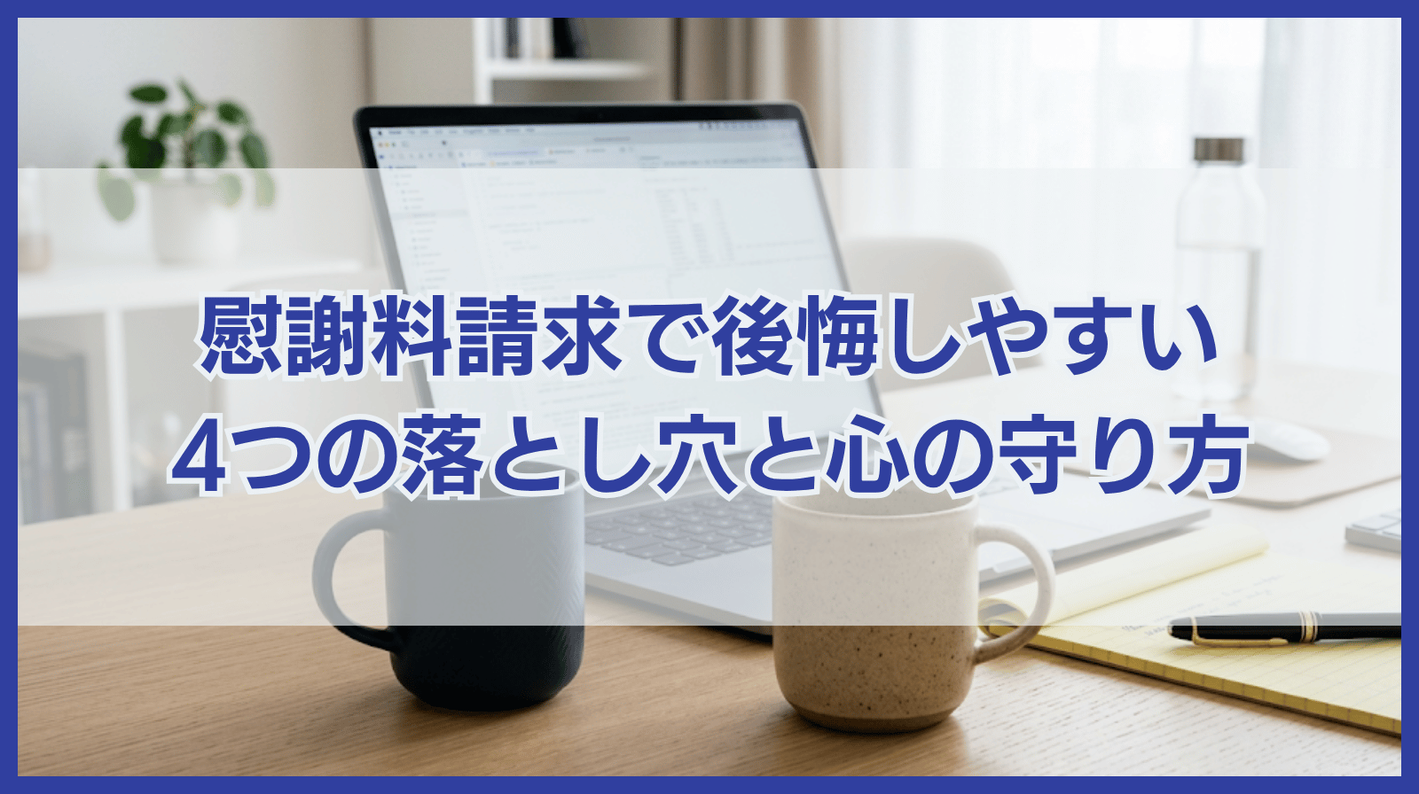 慰謝料請求で後悔に繋がりやすい4つの落とし穴と心を守るヒント