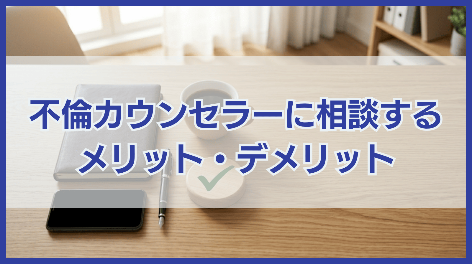 不倫カウンセラーとは｜相談するメリット・デメリットを詳しく解説