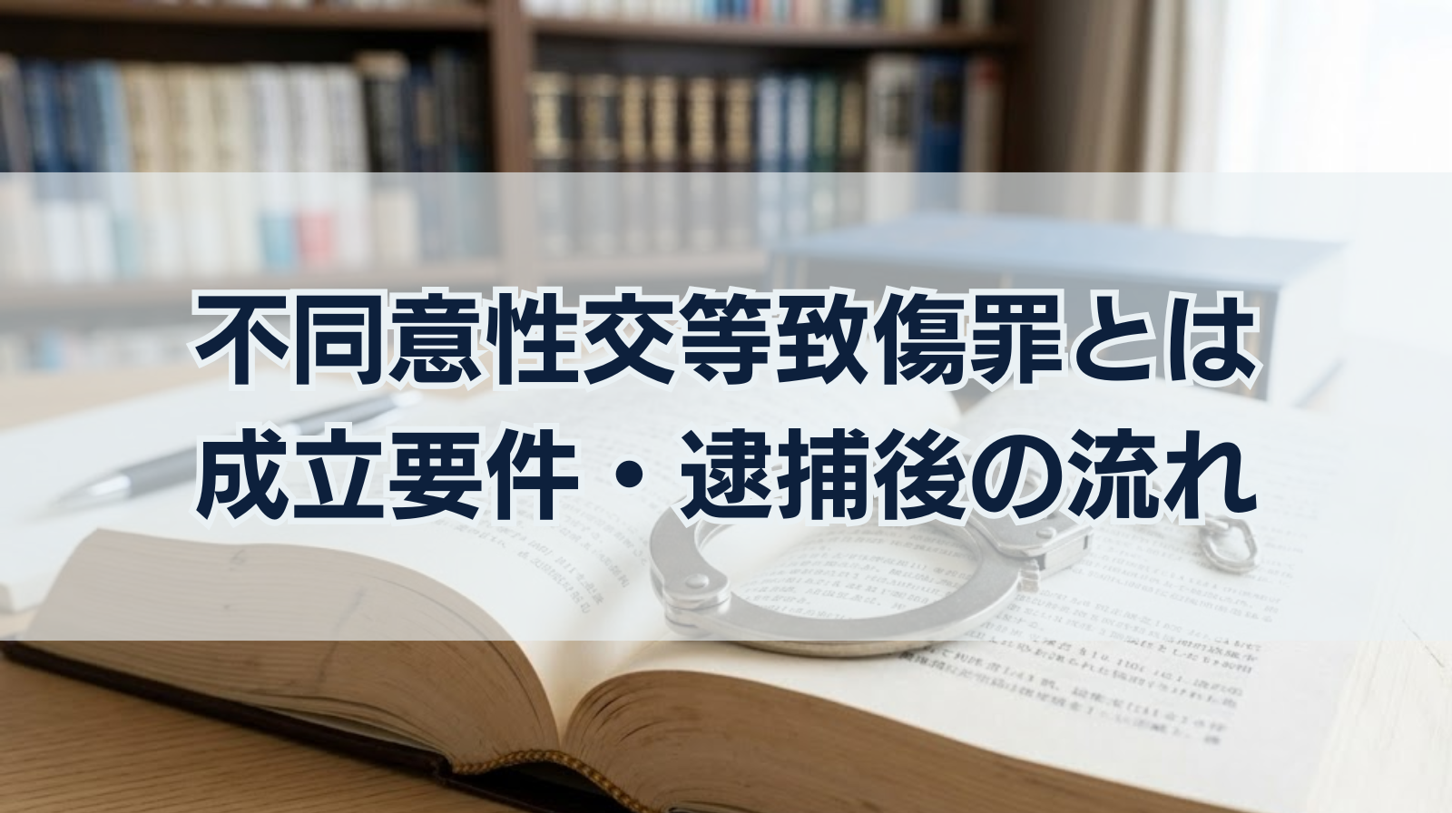 不同意性交等致傷罪とは｜成立要件・逮捕後の流れ・弁護活動を解説