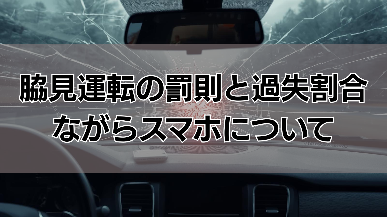 脇見運転の罰則と過失割合への影響｜ながらスマホの罰則強化も！