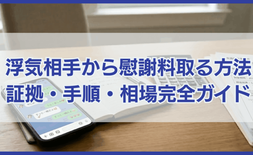 浮気相手から慰謝料を取る方法を徹底解説｜証拠・手順・相場完全ガイド