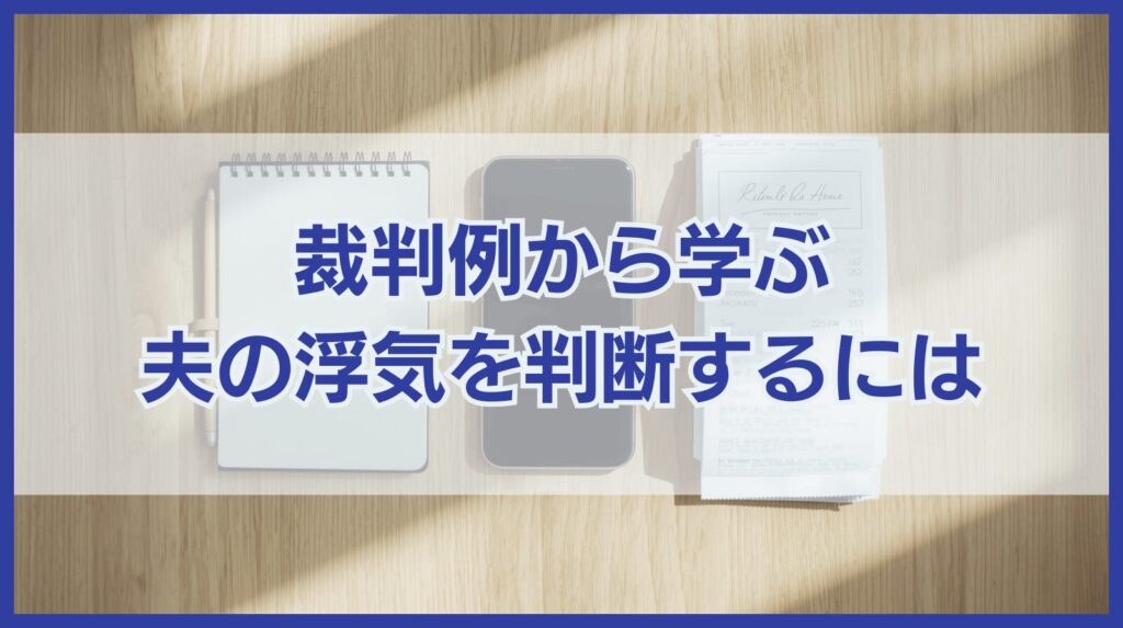 実際の裁判例から学ぶ！夫の浮気の兆候＆疑いが確信に変わるきっかけ