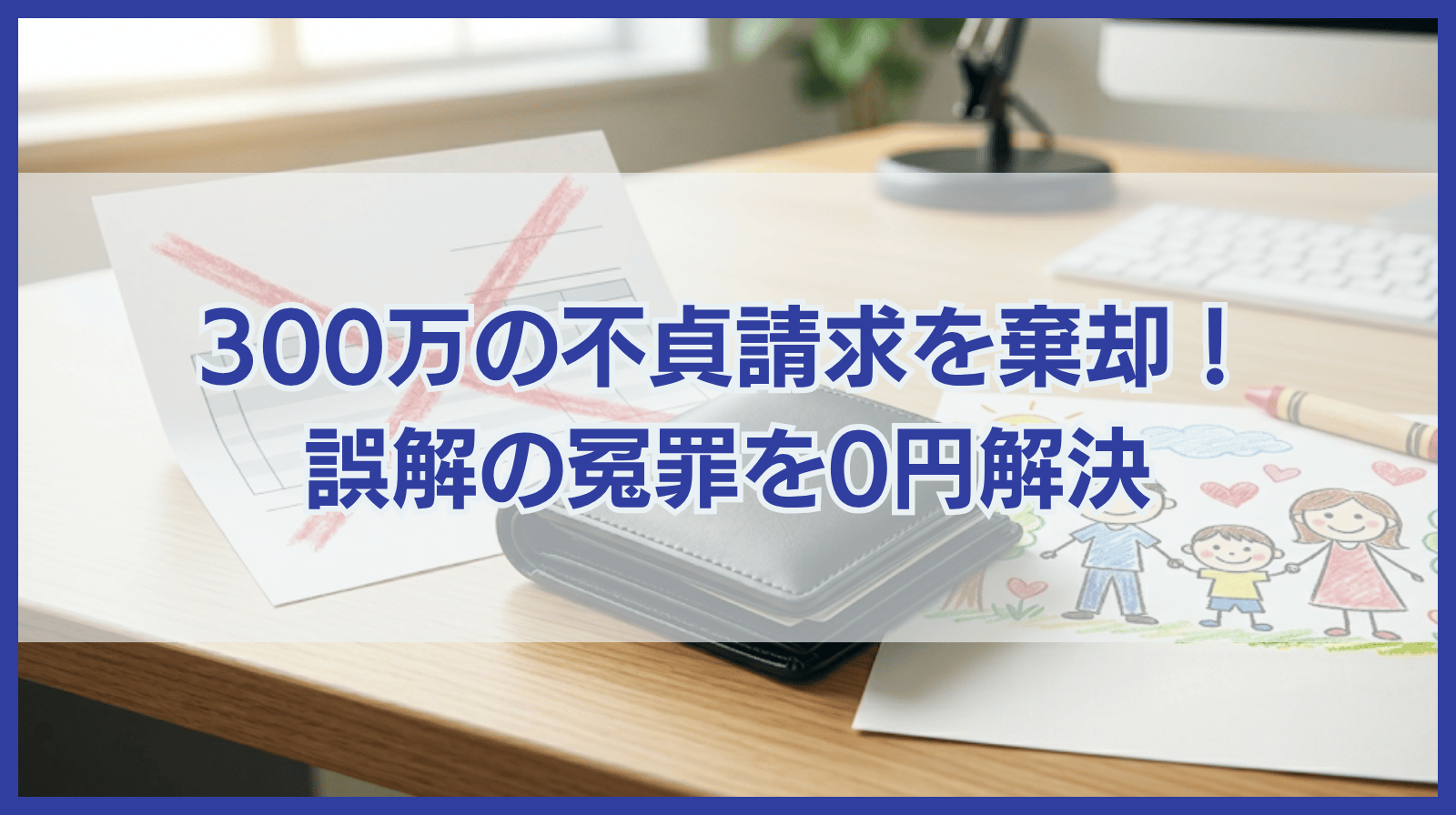 300万円の不貞請求を棄却！「宿泊付き面会交流」を誤解された冤罪を0円で解決