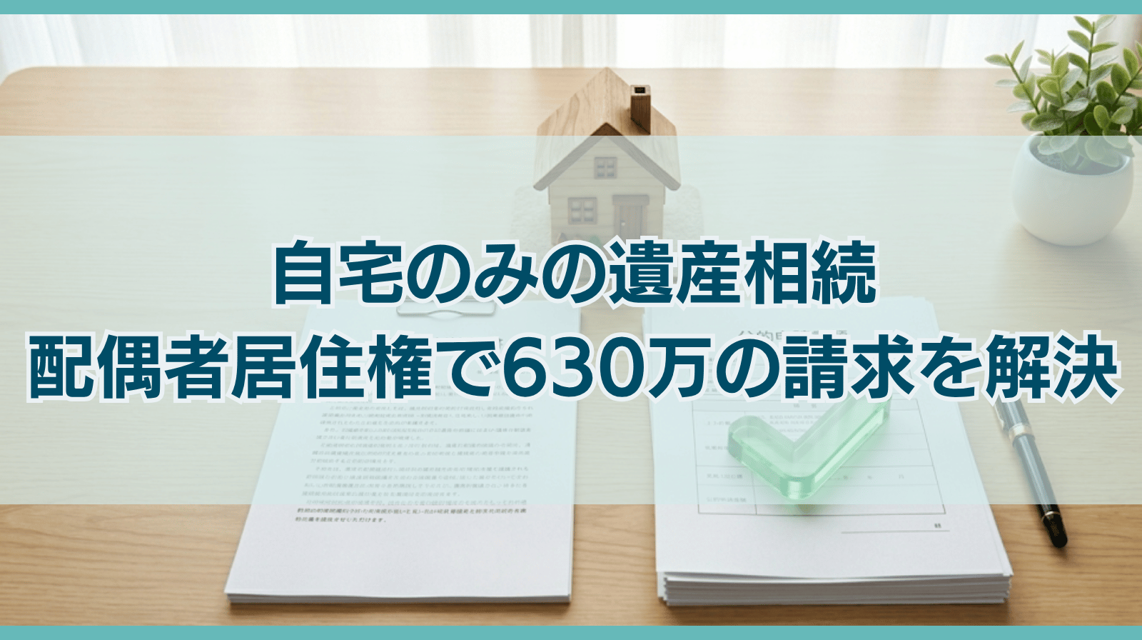 遺産は自宅のみ、遺留分630万円の請求を「配偶者居住権」の応用で円満解決した事例