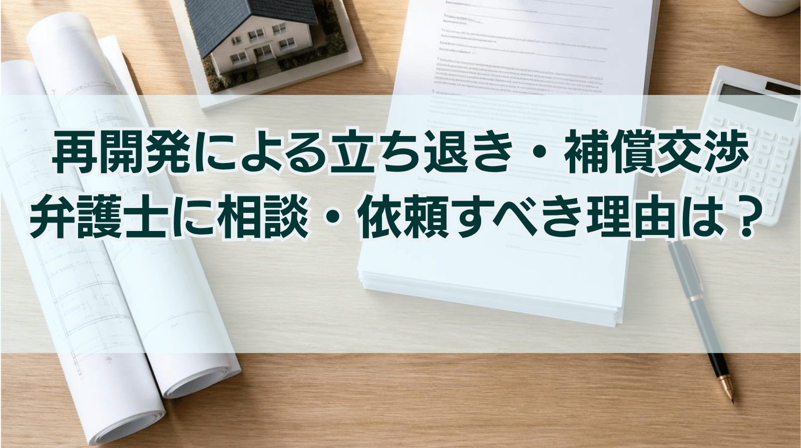 再開発による立ち退き・補償交渉を弁護士に相談・依頼すべき理由は？