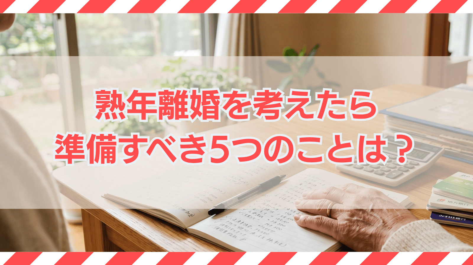 熟年離婚を考えたら準備すべき5つのことは？気になる疑問も解説