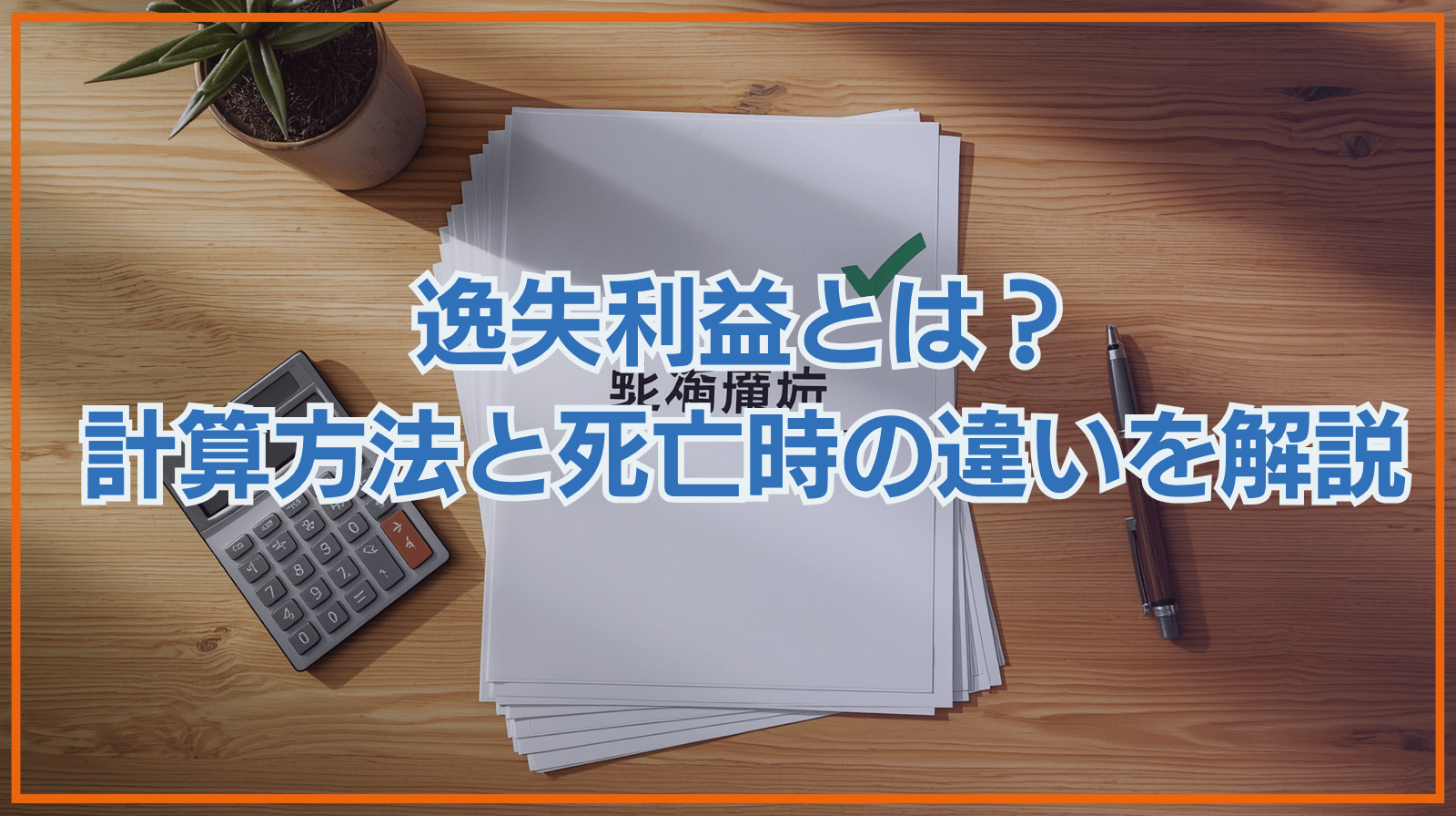 逸失利益とは？損害賠償の計算方法と交通事故・死亡時の違いを解説