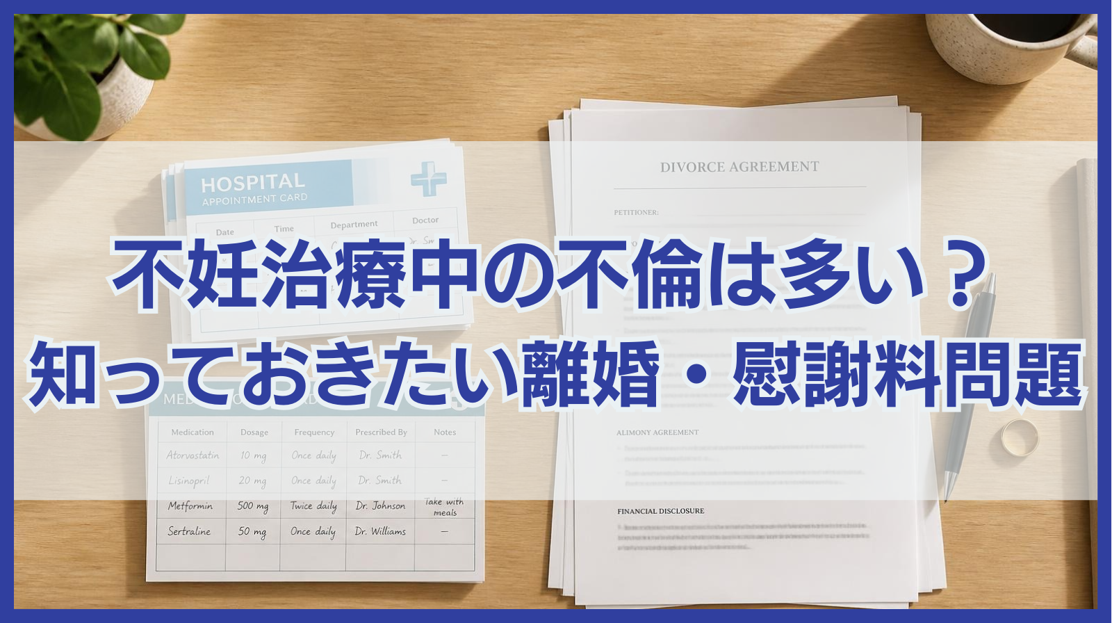 不妊治療中の不倫は多い？不倫発覚で知っておきたい離婚・慰謝料問題
