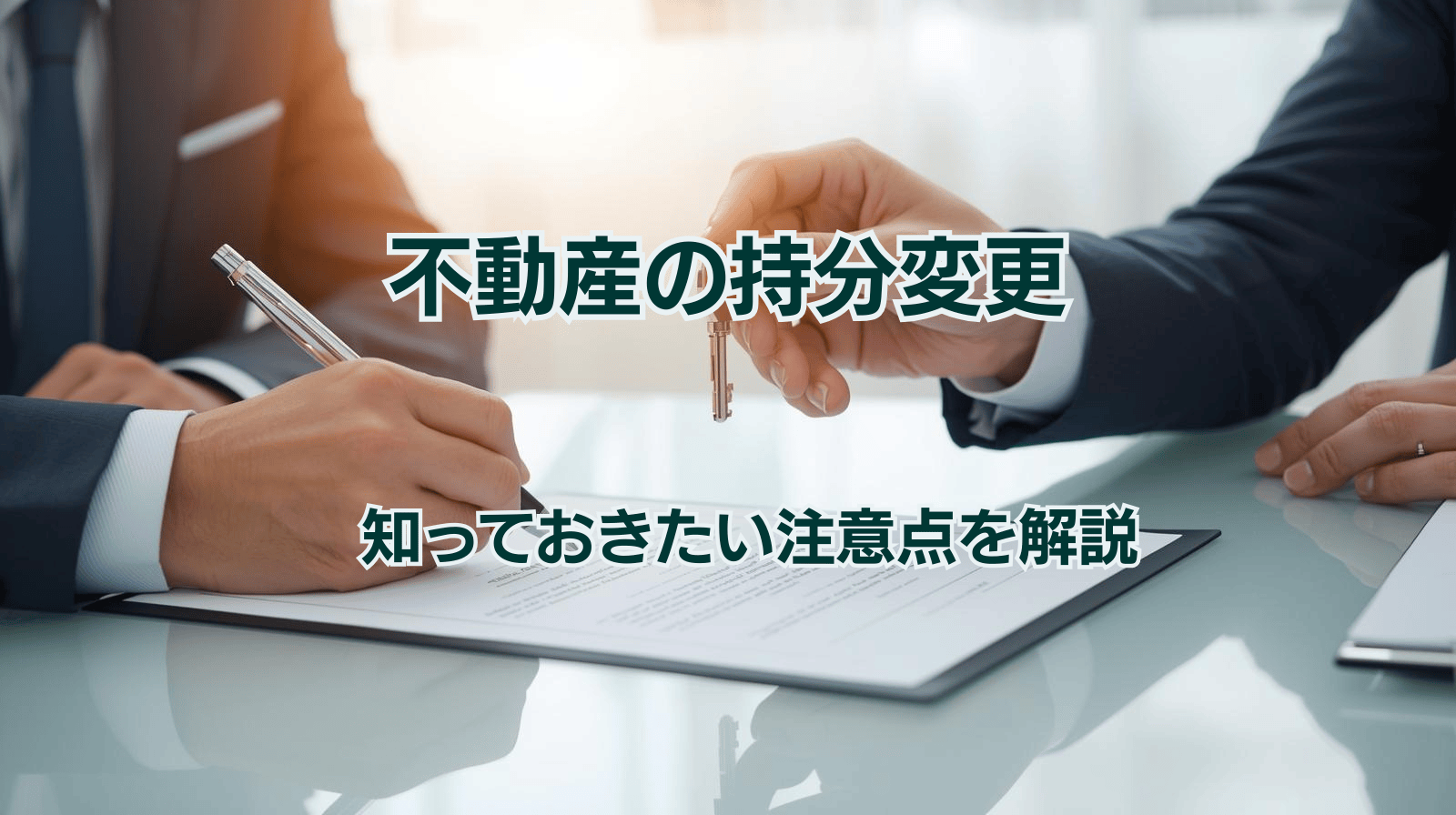 不動産の持分変更（共有持分の名義変更）の手続き・費用・注意点