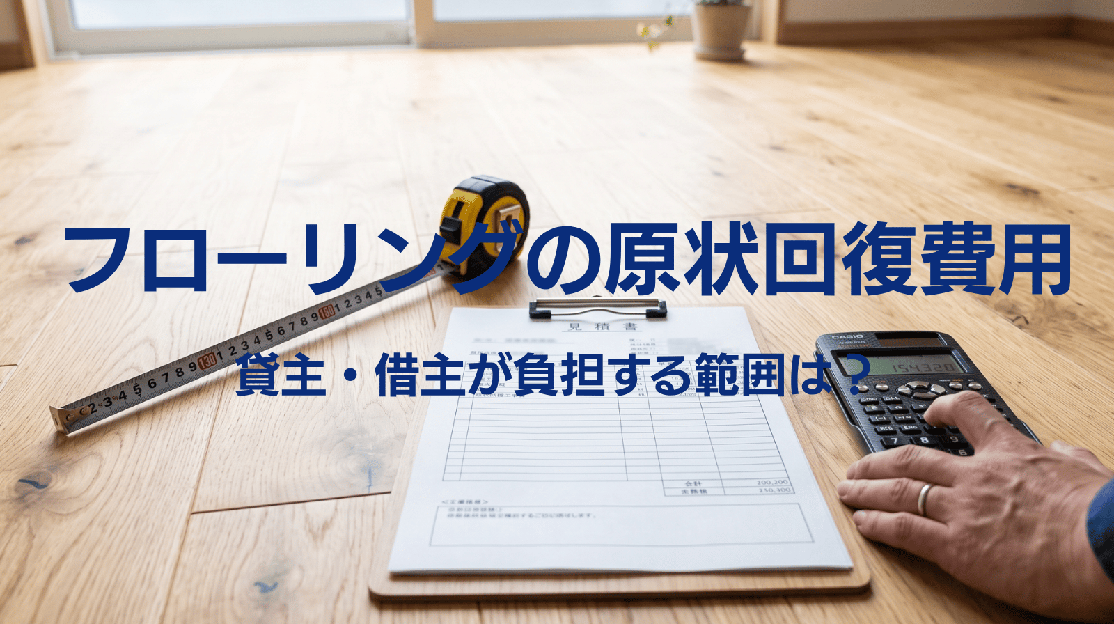 フローリングの原状回復費用を貸主・借主が負担する範囲は？