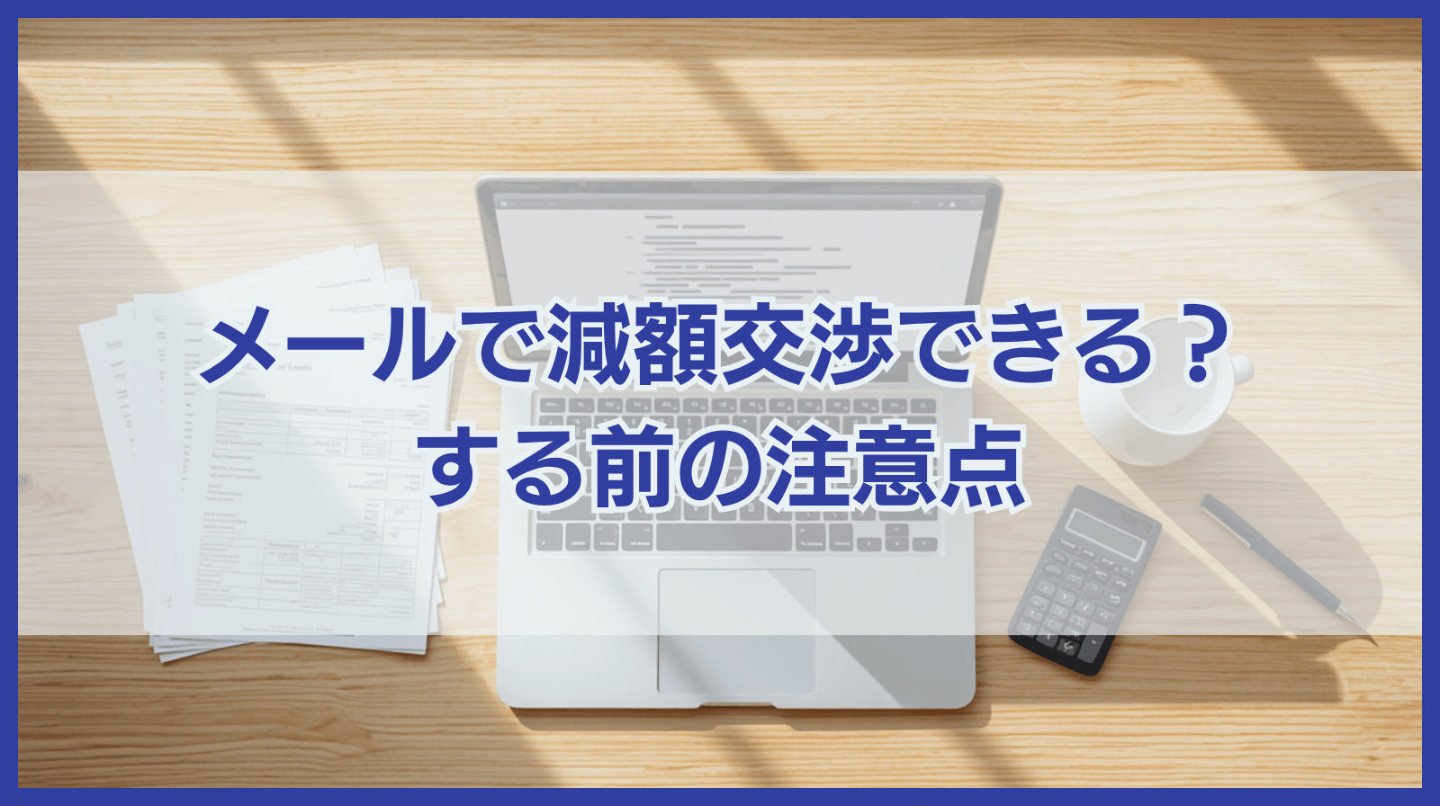減額交渉はメールでもできる？減額交渉をする前に知って欲しいこと