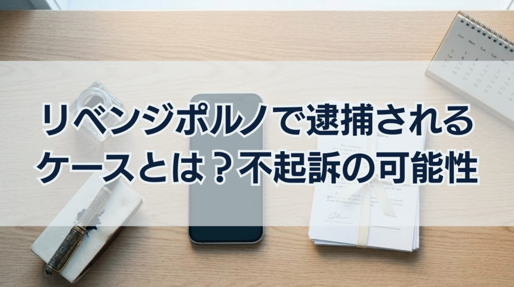 リベンジポルノで逮捕されるケースとは？罰則・不起訴の可能性・示談の重要性を解説