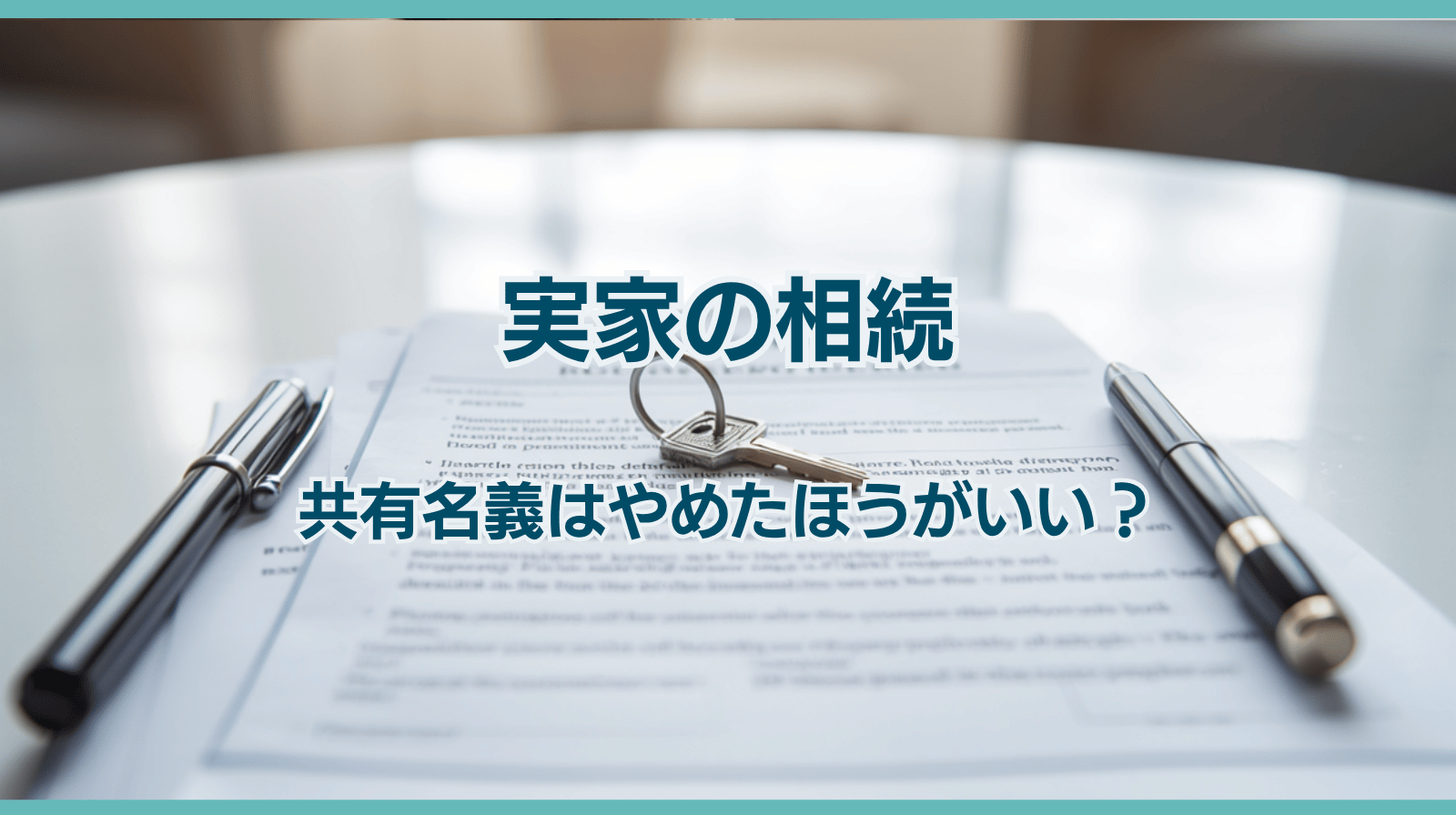 共有名義の相続で実家が売れない？共有持分のトラブル解決法