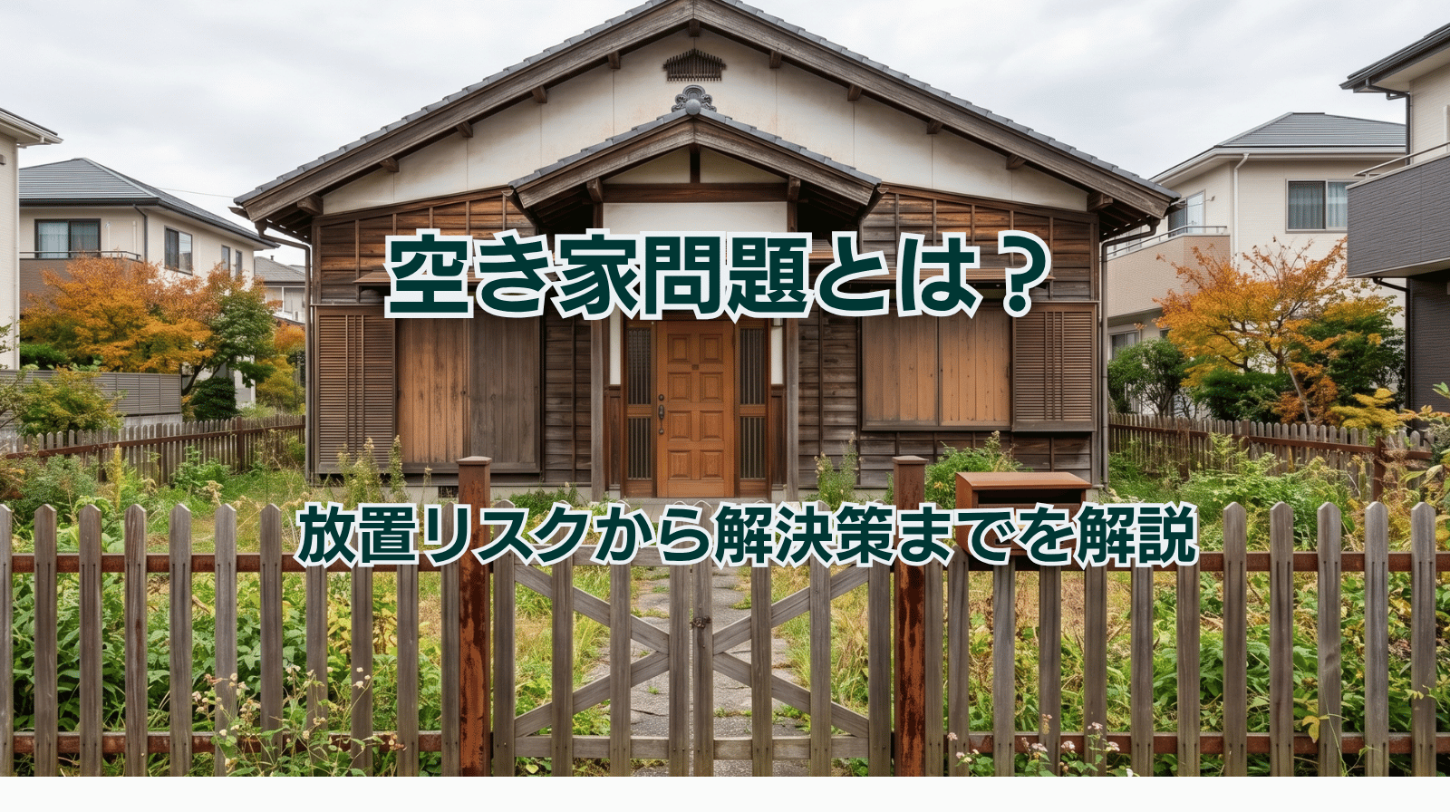空き家問題とは？日本の現状と原因、放置リスクから解決策まで解説