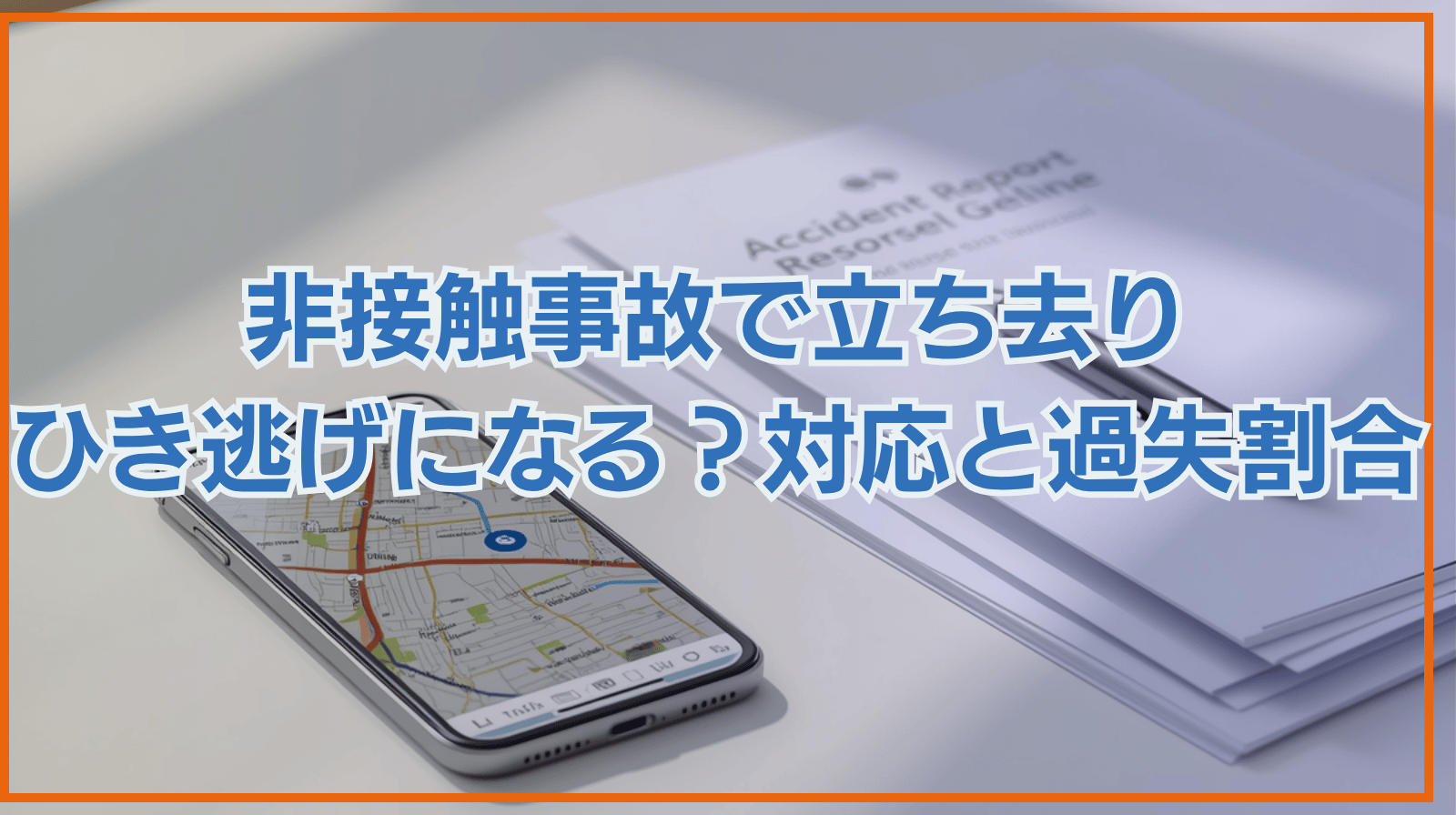 非接触事故で立ち去りはひき逃げ？過失割合と警察への対応