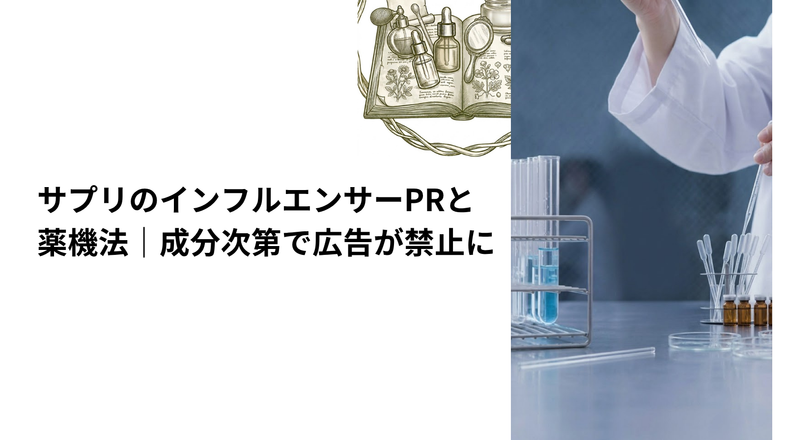 サプリのインフルエンサーPRと 薬機法｜成分次第で広告が全面禁止に