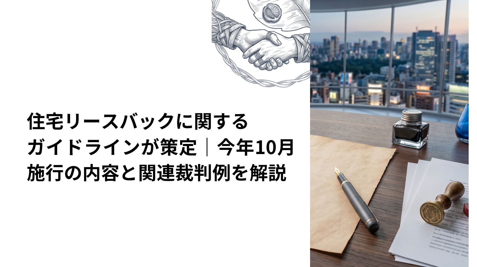 住宅リースバックに関するガイドラインが策定｜今年10月施行の内容と関連裁判例を解説