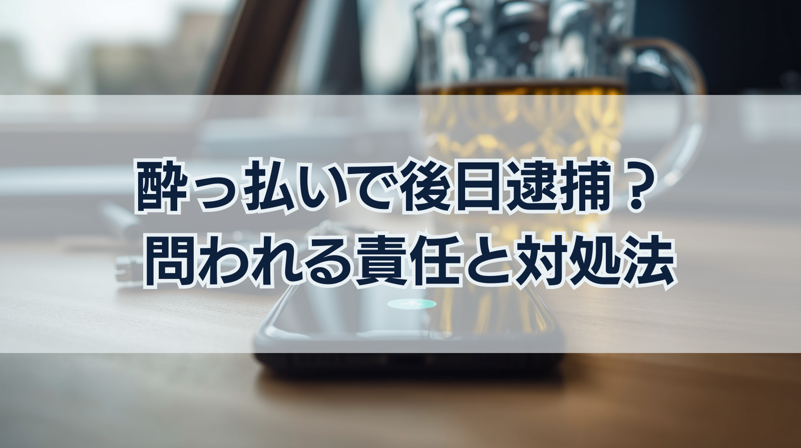 酔っ払いで後日警察から連絡や逮捕は？問われる責任と不安解消の対応