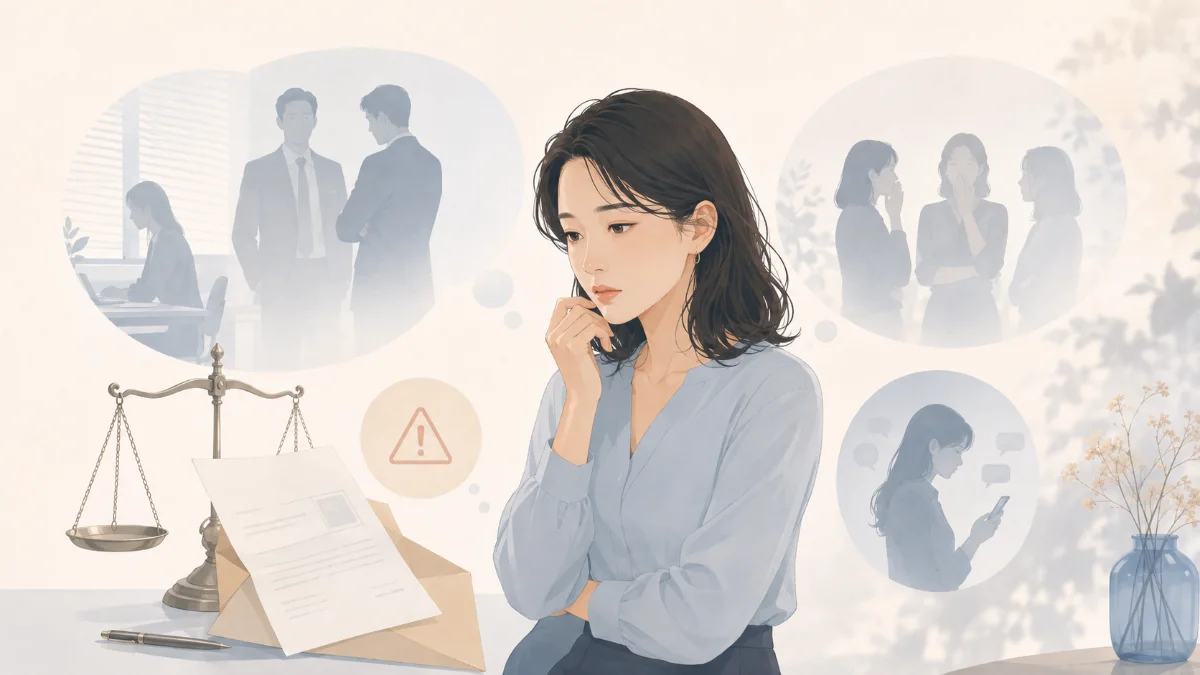 既婚者の法的な問題を考えている姿