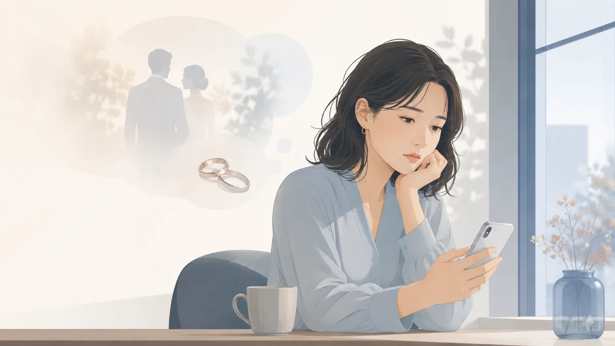 既婚者を好きになり悩む姿