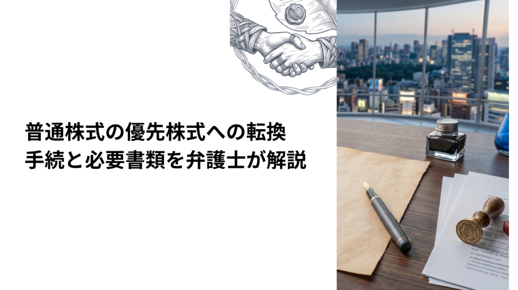 普通株式を優先株式に転換する手続と必要書類を弁護士が解説