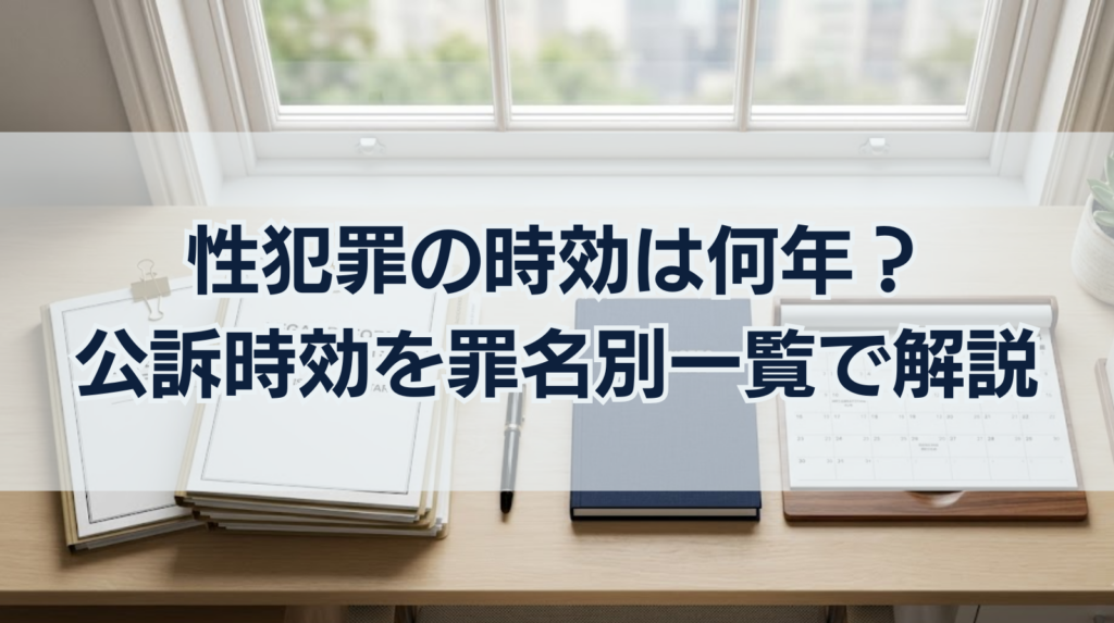 性犯罪の時効は何年？2023年改正後の公訴時効を罪名別一覧で解説