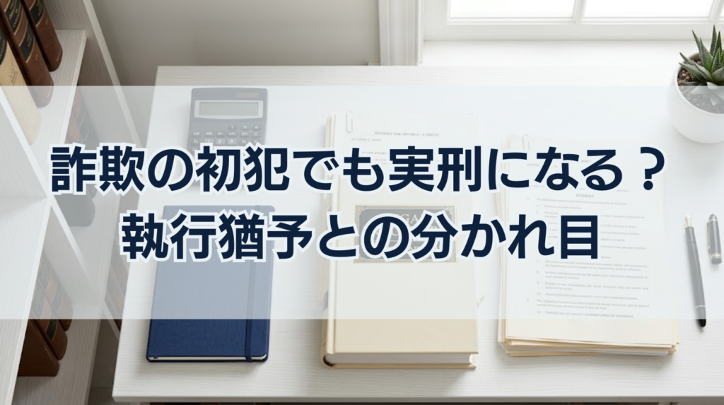 詐欺の初犯でも実刑になる？執行猶予との分かれ目や拘禁刑を回避する方法を解説
