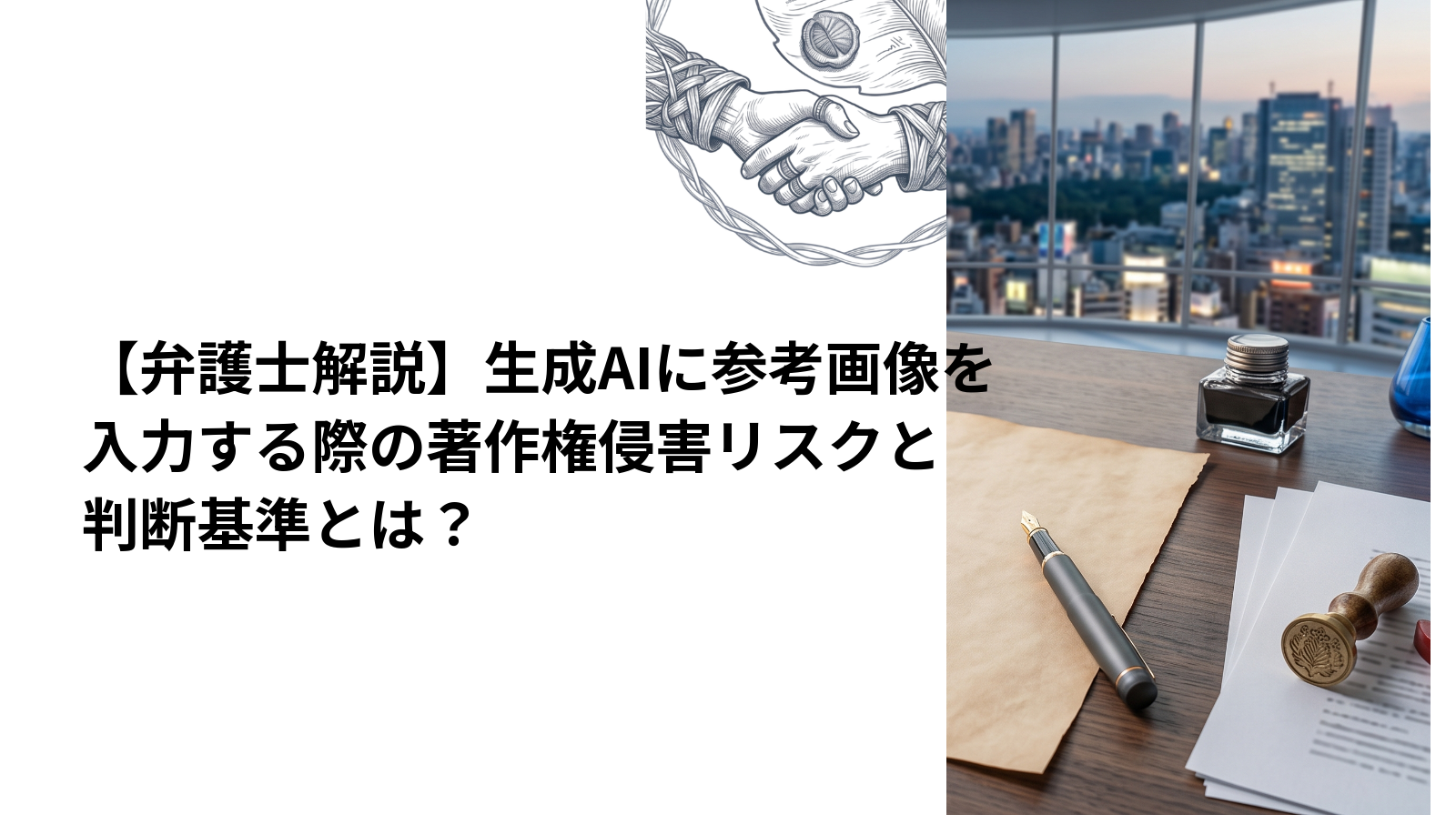 【弁護士解説】生成AIに参考画像を入力する際の著作権侵害リスクと判断基準とは？～AIと権利シリーズ～