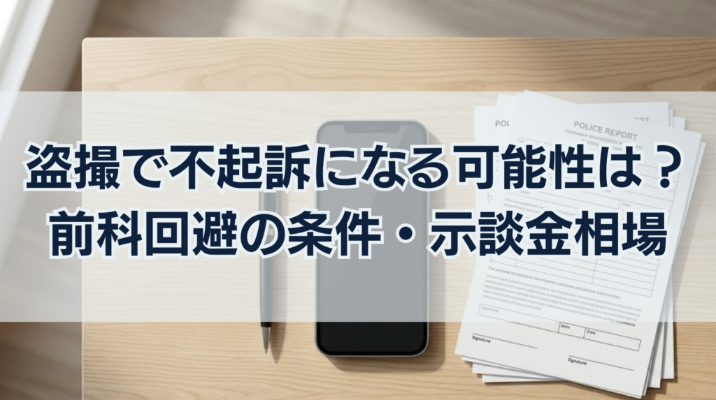 盗撮で不起訴になる可能性は？前科回避の条件・示談金相場・手続きの流れを解説