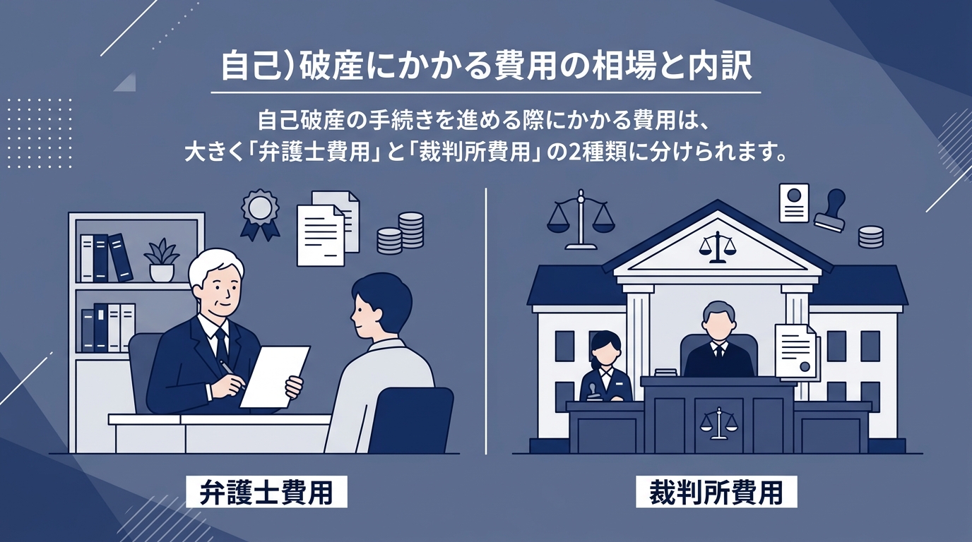 自己破産にかかる費用の相場と内訳
