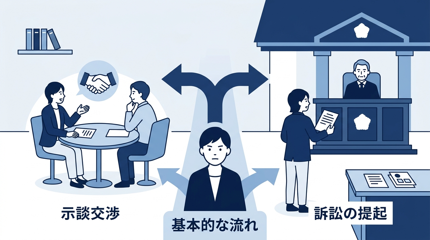 弁護士を立てずに自分で慰謝料請求を行う基本的な流れ