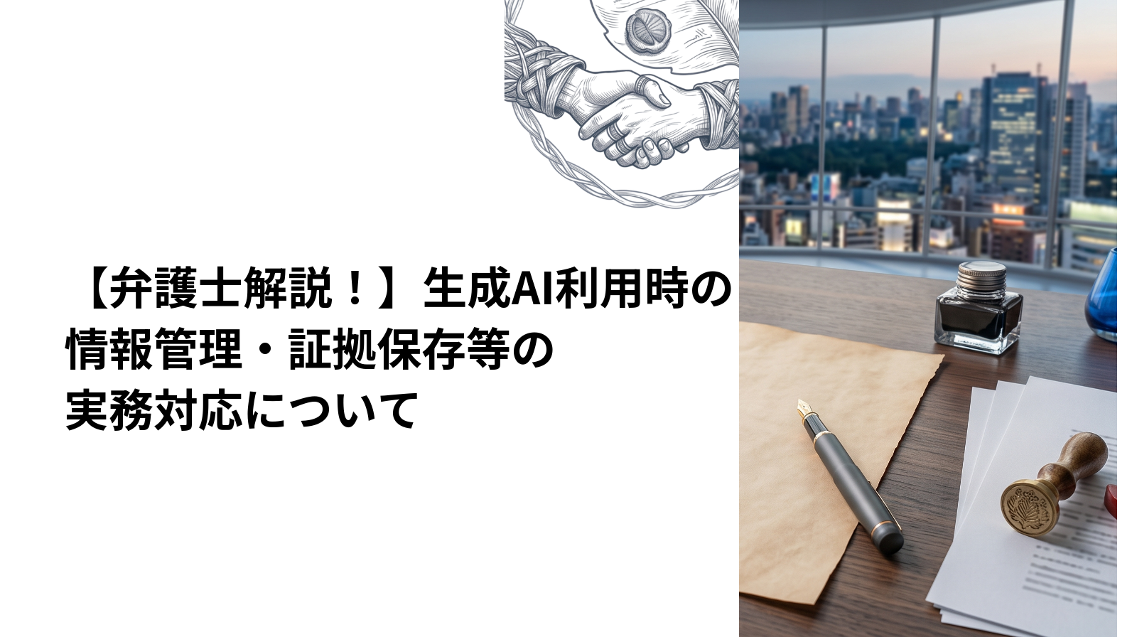【弁護士解説】生成AI利用時の情報管理・証拠保存等の実務対応について～AIと権利シリーズ～