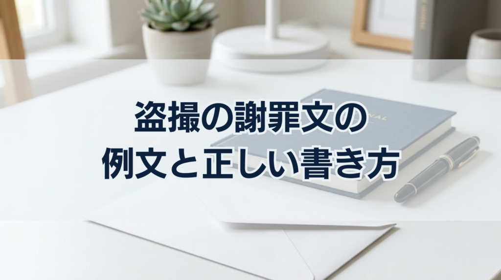 盗撮の謝罪文の例文と正しい書き方｜示談・刑事処分に影響するポイントとは