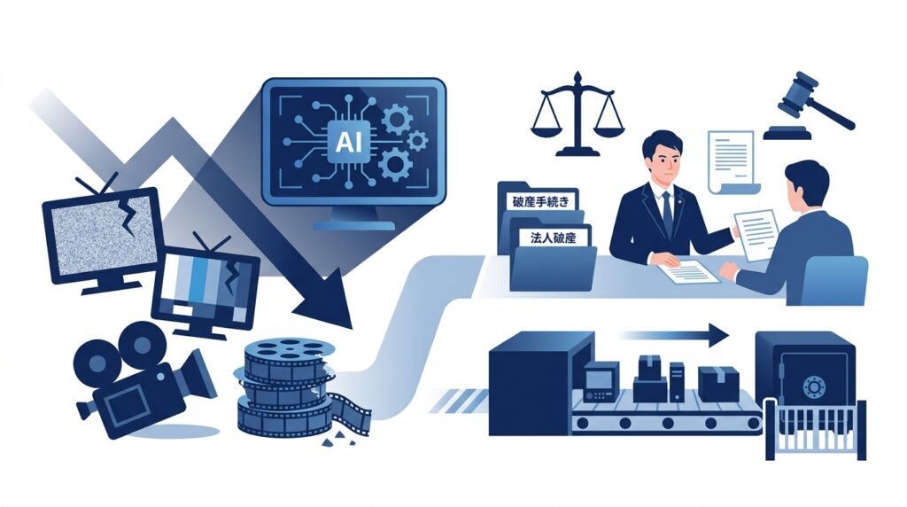 番組制作会社の倒産が過去最悪ペースに―テレビ業界の構造変化と法人破産手続きを弁護士が解説