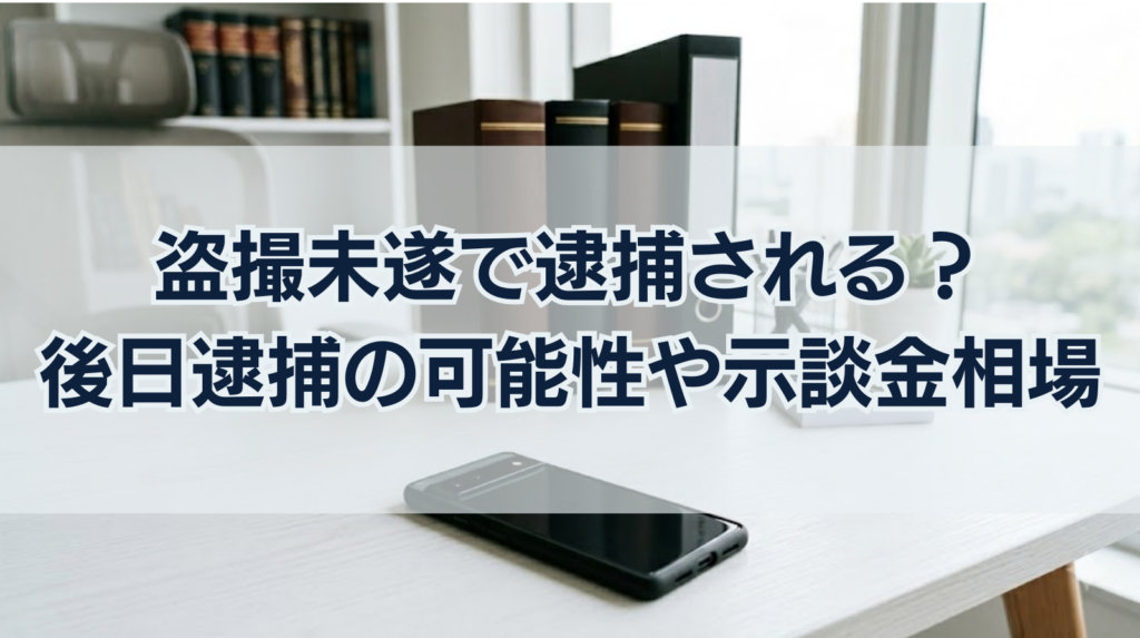 盗撮未遂で逮捕される？後日逮捕の可能性や成立する罪・示談金相場を解説
