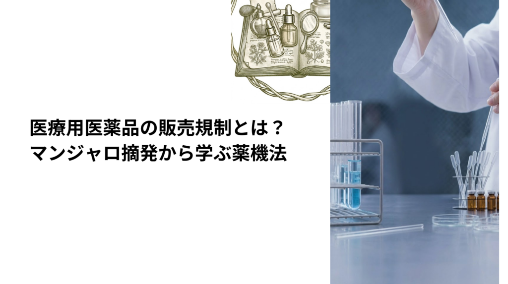 医療用医薬品の販売規制とは？マンジャロ摘発から学ぶ薬機法