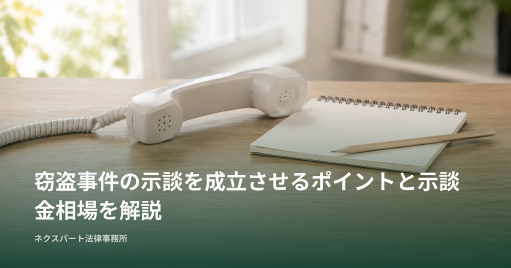 窃盗事件の示談を成立させるポイントと示談金相場を解説