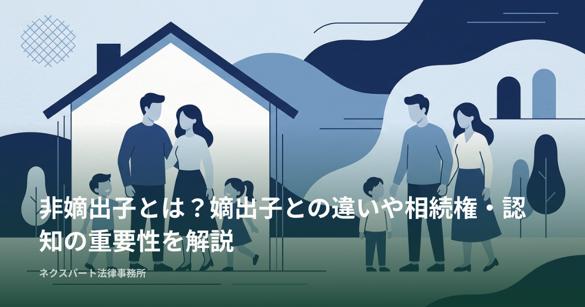 非嫡出子とは？嫡出子との違いや相続権・認知の重要性を解説