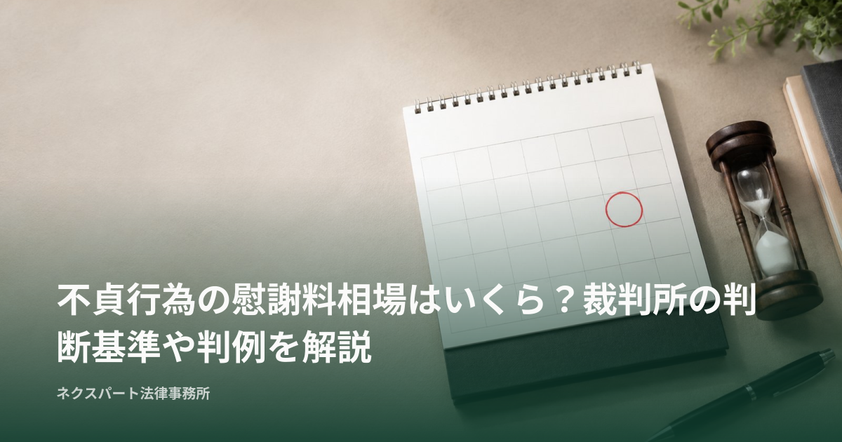 不貞行為の慰謝料相場はいくら？裁判所の判断基準や判例を解説