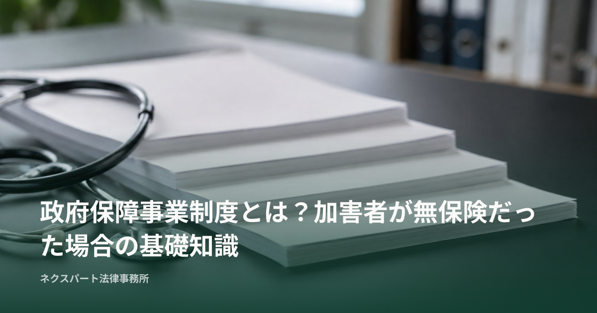 政府保障事業制度とは？加害者が無保険だった場合の基礎知識